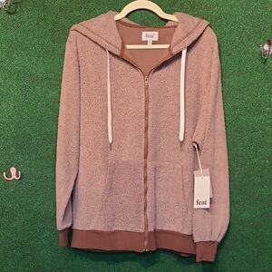 502 Feat Men's Brown Zip-Up Hoodie